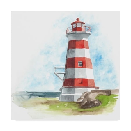 Naomi Mccavitt 'Watercolor Lighthouse I' Canvas Art,24x24